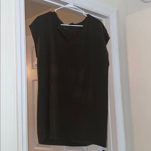 Dark Green Fleece Sheath Dress
